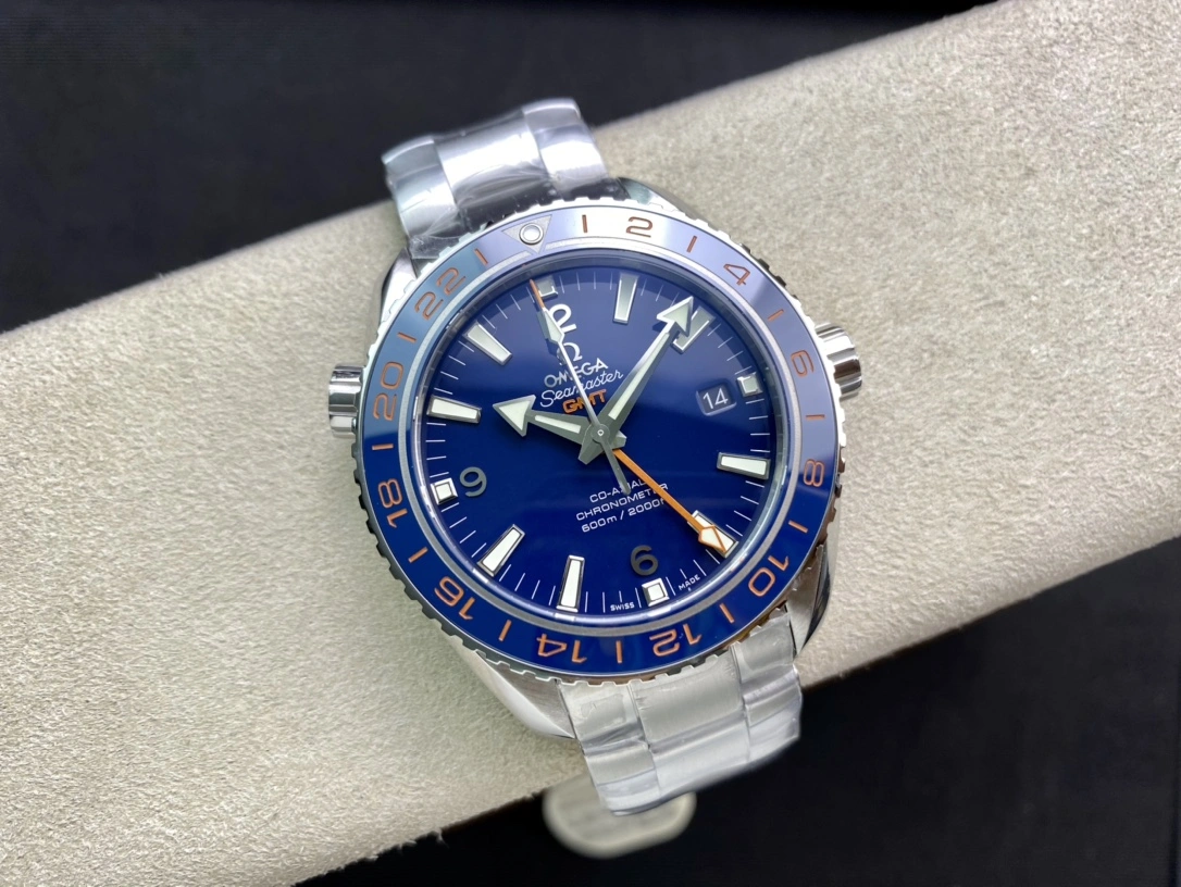 CBD Factory Omega Seamaster Planet Ocean 600M GMT “GoodPlanet” Blue Dial Orange Aluminum GMT hand Blue Ceramic Bezel (232.30.44.22.03.001) 1:1 Super Clone – DD8605 Movement Unisex 243